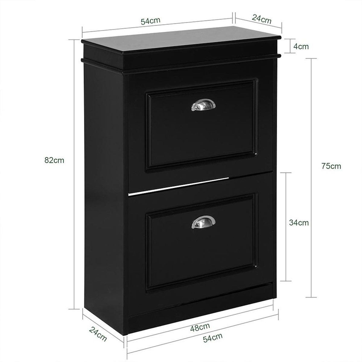 SOBUY SoBuy - Meuble À Chaussures à 2 tiroirs - Classique - FSR78