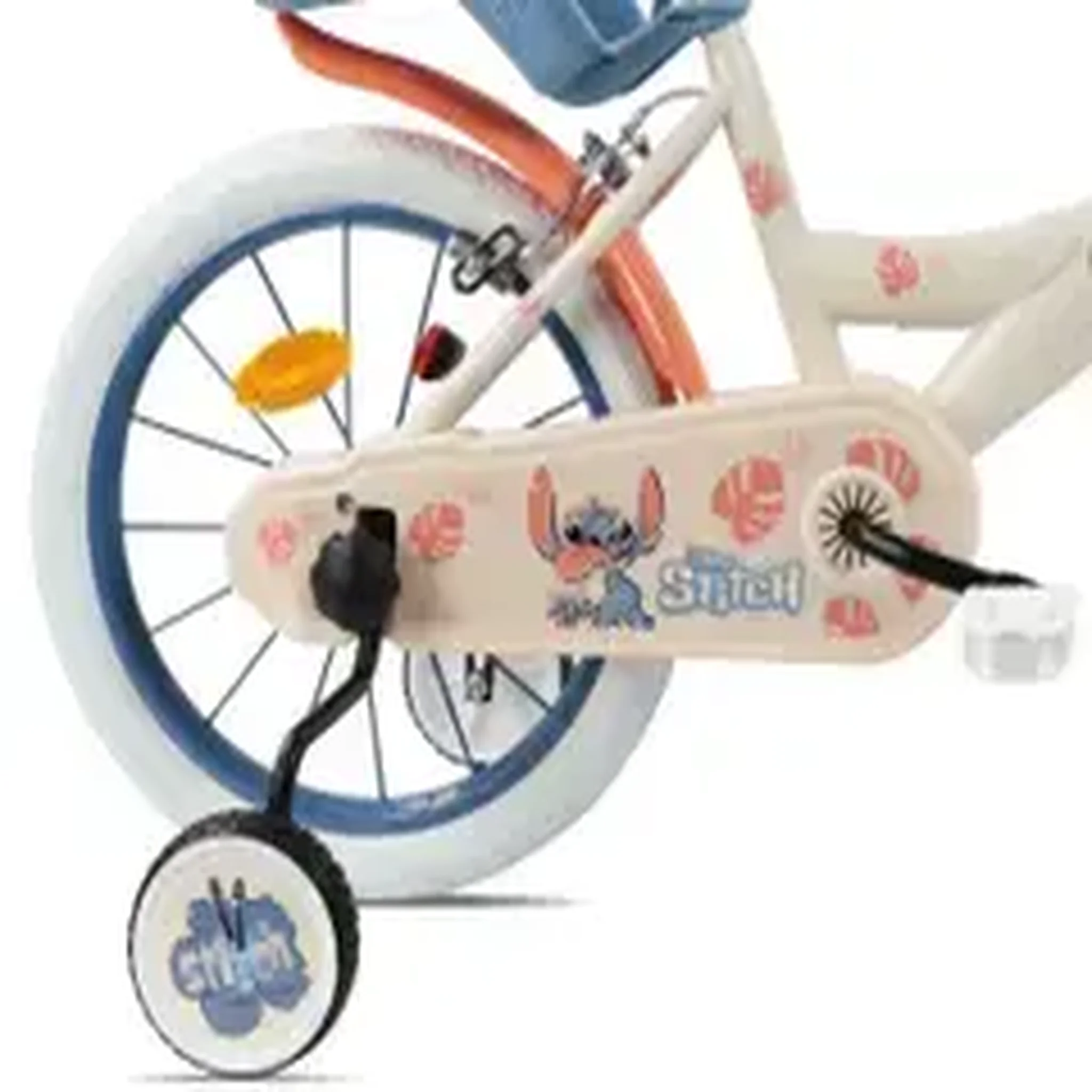 Voir la diapositive 4 : DISNEY Vélo enfant 16'' STITCH / DISNEY pour enfant de100 cm à 125 cm avec 2 freins, panier, porte poupée et Casque inclus