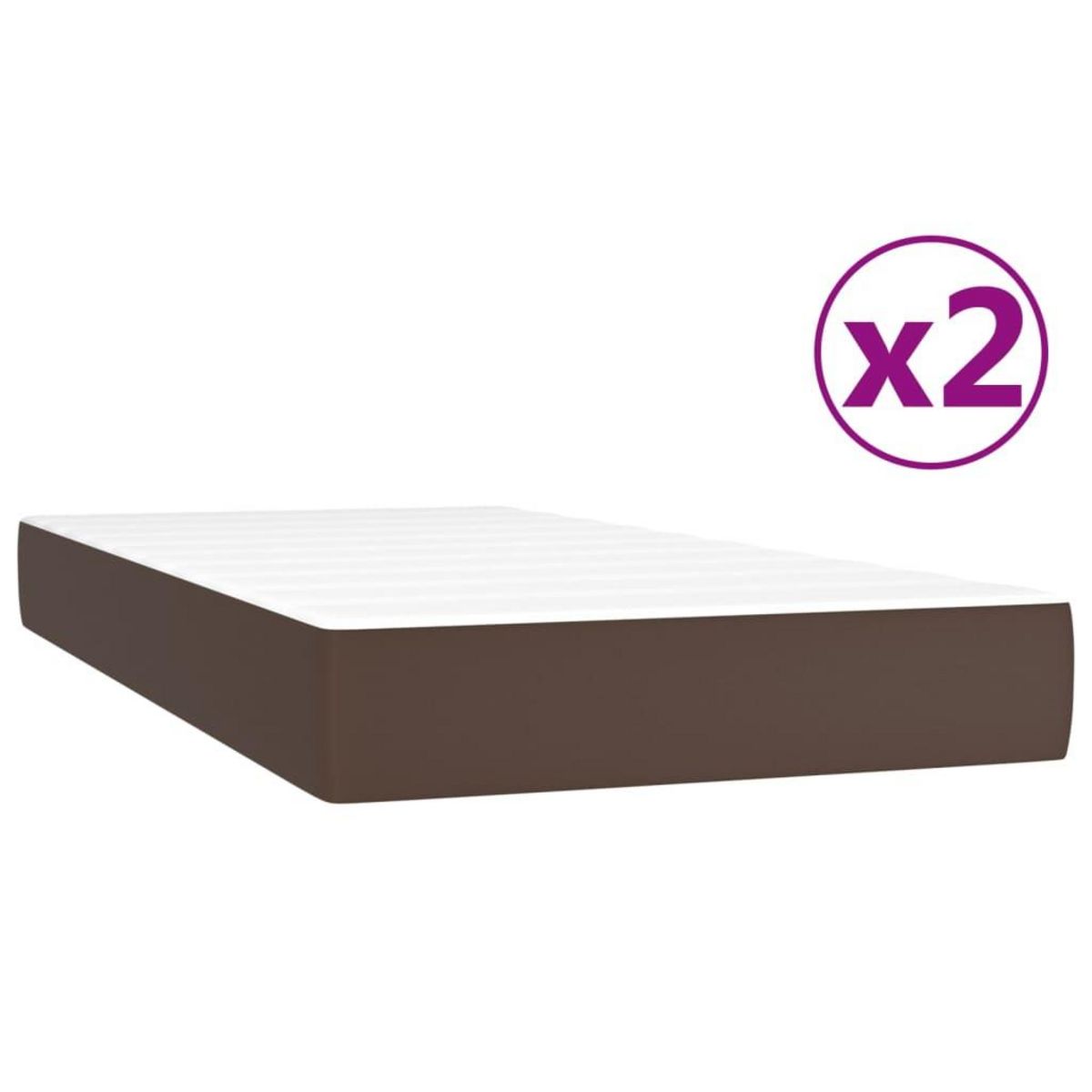 VIDAXL Sommier a lattes de lit avec matelas Marron 200x200 cm