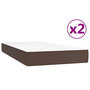 Voir la diapositive 5 : VIDAXL Sommier a lattes de lit avec matelas Marron 200x200 cm