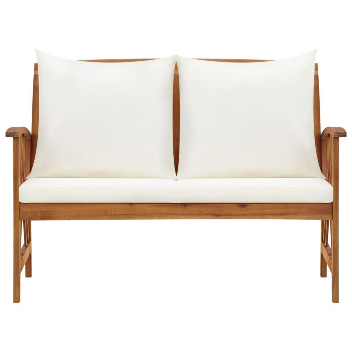 VIDAXL Banc de jardin avec coussins 119 cm Bois solide d'acacia