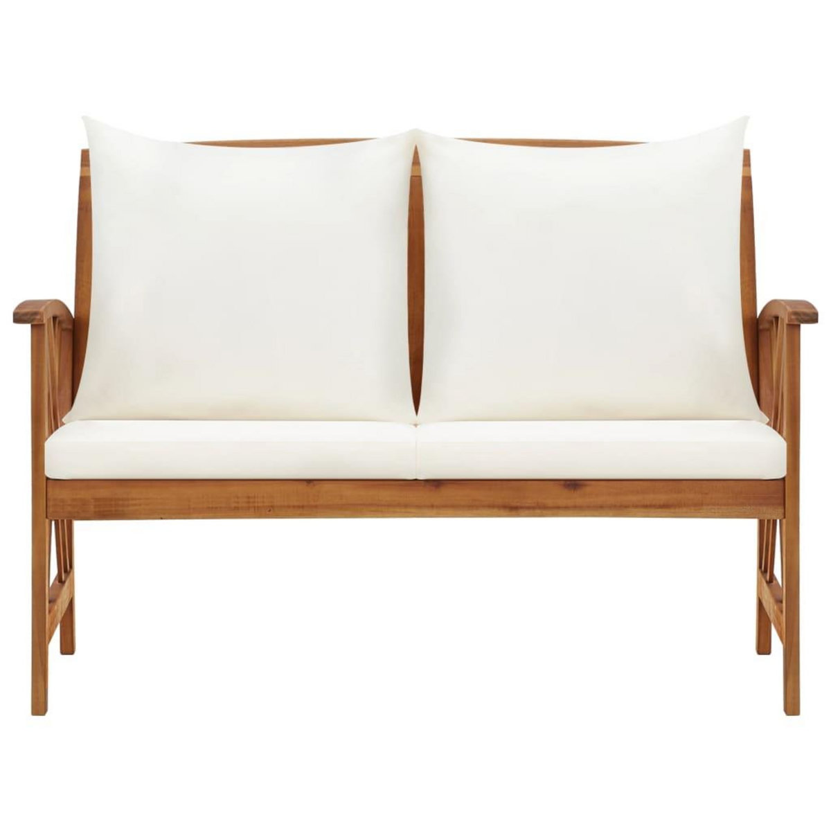 VIDAXL Banc de jardin avec coussins 119 cm Bois solide d'acacia