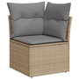 Voir la diapositive 4 : VIDAXL Salon de jardin avec coussins 10 pcs beige resine tressee