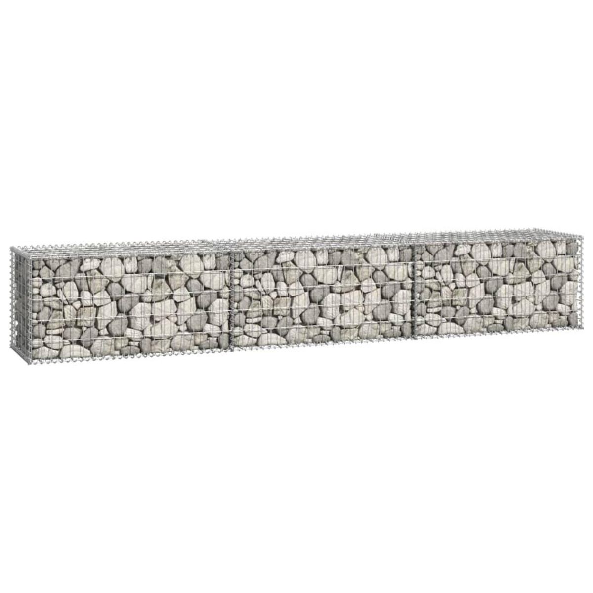 VIDAXL Mur en gabion avec couvercles Acier galvanise 300 x 50 x 50 cm