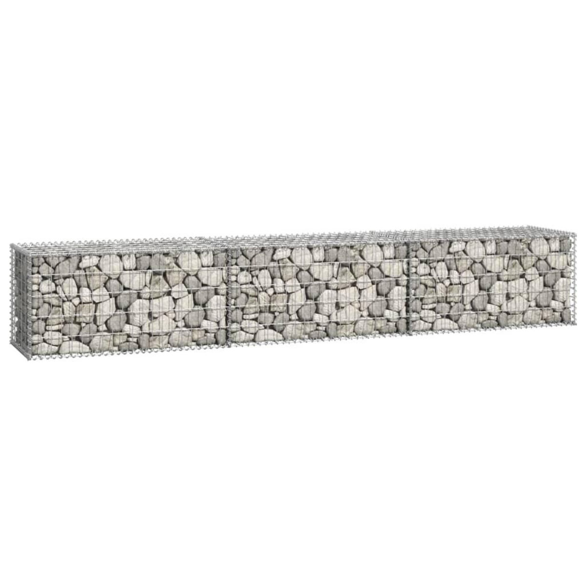 VIDAXL Mur en gabion avec couvercles Acier galvanise 300 x 50 x 50 cm