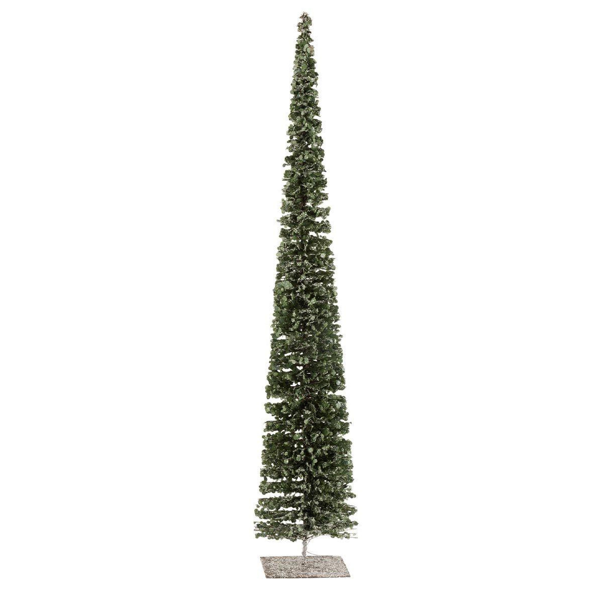J-LINE Statuette déco  arbre neige  80cm vert