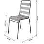 Voir la diapositive 3 : Habitat et Jardin Lot de 2 chaises de jardin en métal empilables  Bilbao  - Taupe