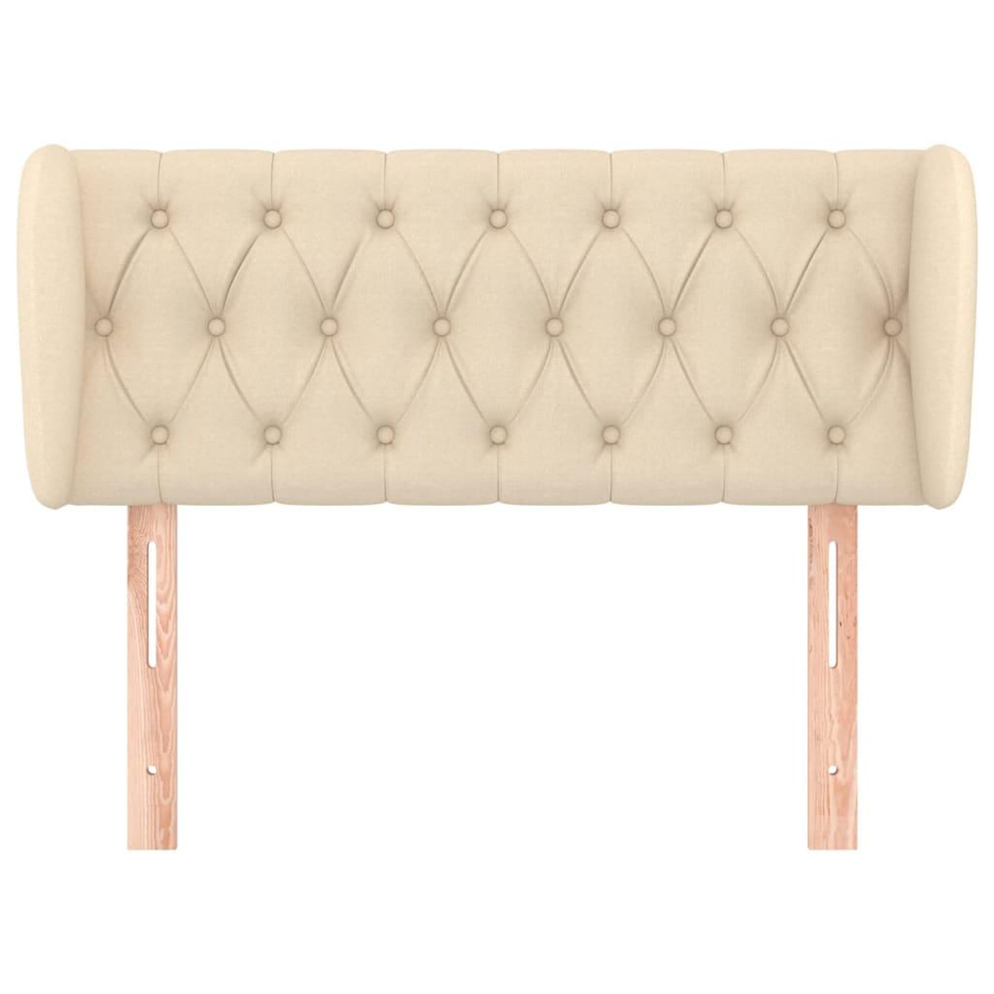 Voir la diapositive 3 : VIDAXL Tete de lit avec oreilles Creme 103x23x78/88 cm Tissu
