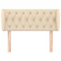 Voir la diapositive 3 : VIDAXL Tete de lit avec oreilles Creme 103x23x78/88 cm Tissu