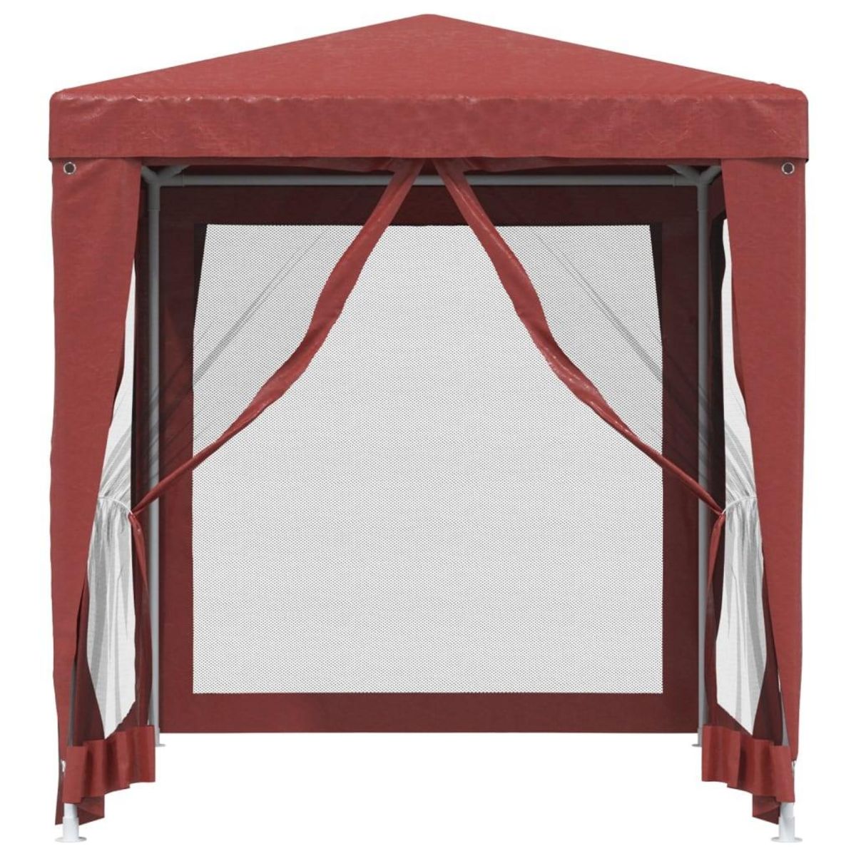 VIDAXL Tente de fete avec 4 parois laterales en maille Rouge 2x2m PEHD