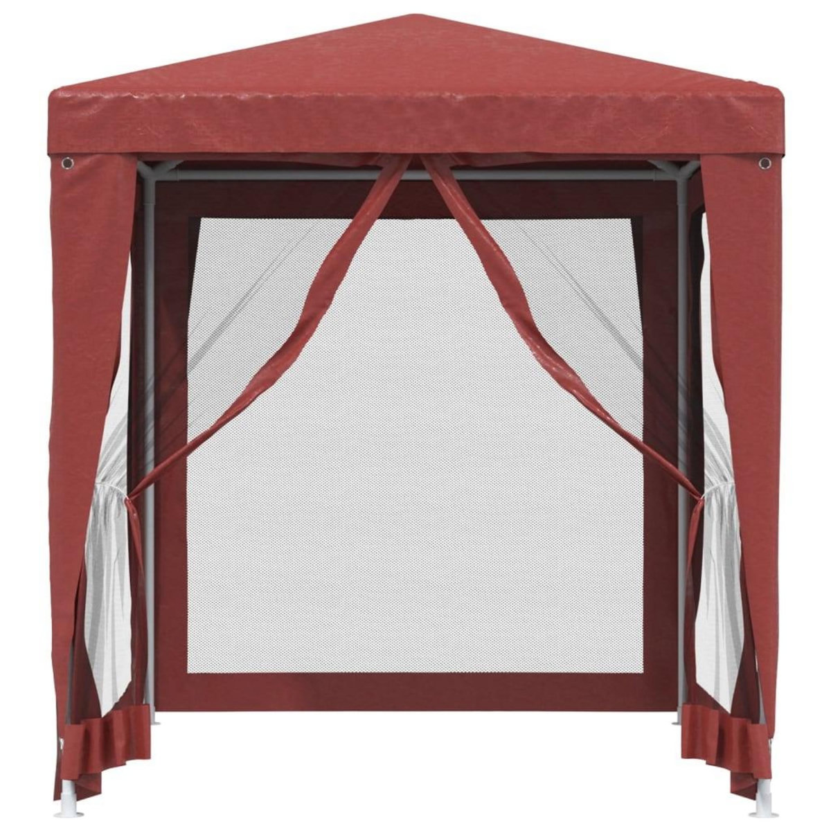 VIDAXL Tente de fete avec 4 parois laterales en maille Rouge 2x2m PEHD