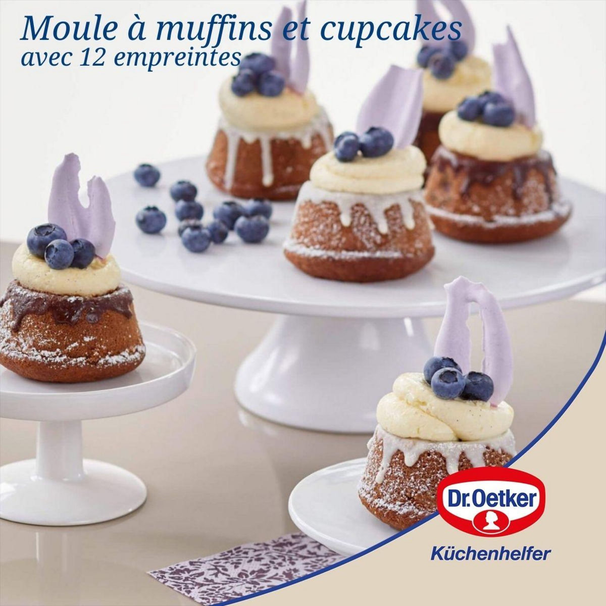 DR.OETKER Moule à 12 muffins Dr. Oetker Exclusive