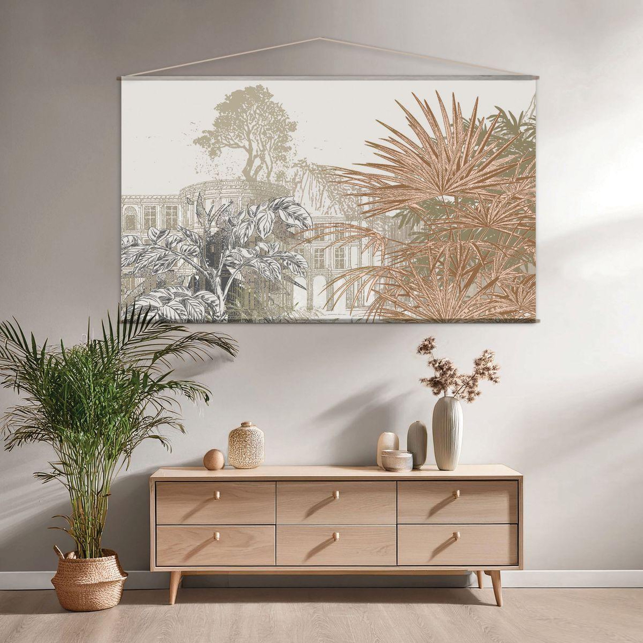 Voir la diapositive 2 : ENJOY HOME Toile murale à suspendre  palmeira  90x150cm multicolore