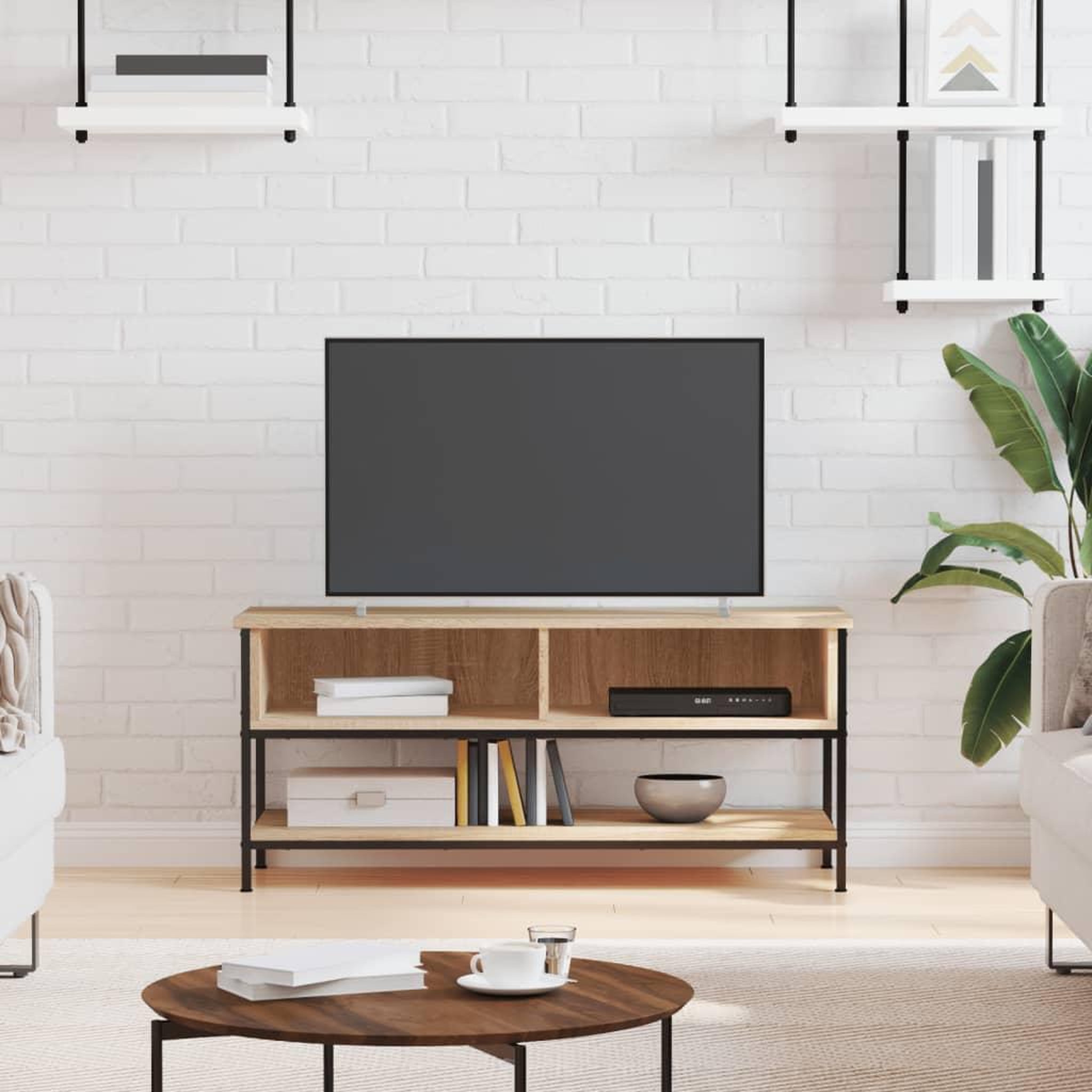 VIDAXL Meuble TV chene sonoma 100x35x45 cm bois d'ingenierie