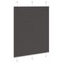 Voir la diapositive 3 : VIDAXL Store plisse noir 110x100 cm largeur du tissu 109,4cm polyester