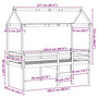 Voir la diapositive 6 : VIDAXL Lit haut sans matelas cire marron 80x200 cm bois de pin massif