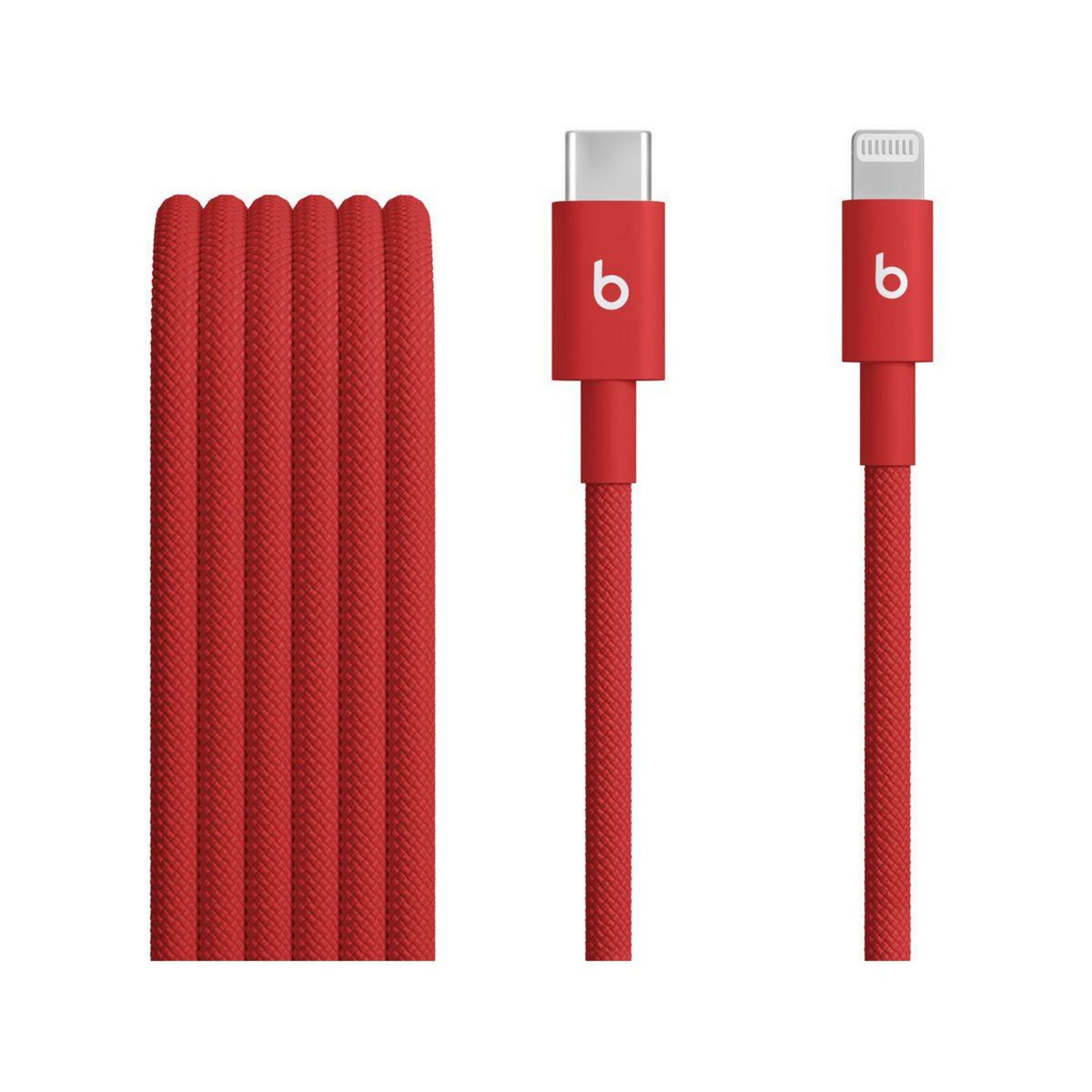 BEATS Câble de charge tissé USB-C vers Lightning 1M50 Rouge fl