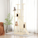 VIDAXL Arbre a chat avec griffoirs en sisal Creme 190 cm
