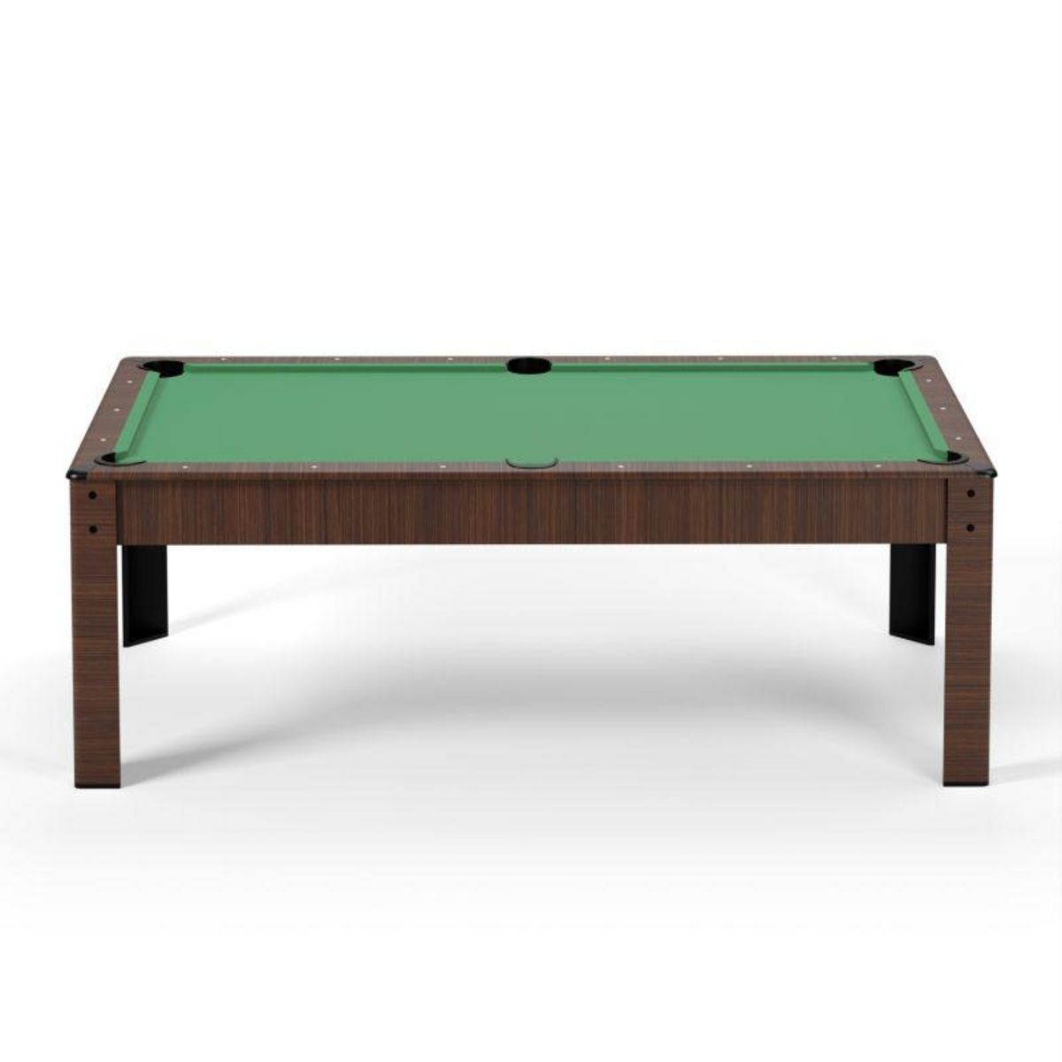 SOKKER Billard Américain convertible table 8 places KITBILL 7Ft- 226,5 x 126,5 x 80cm Plateau dînatoire et accessoires inclus - Marron