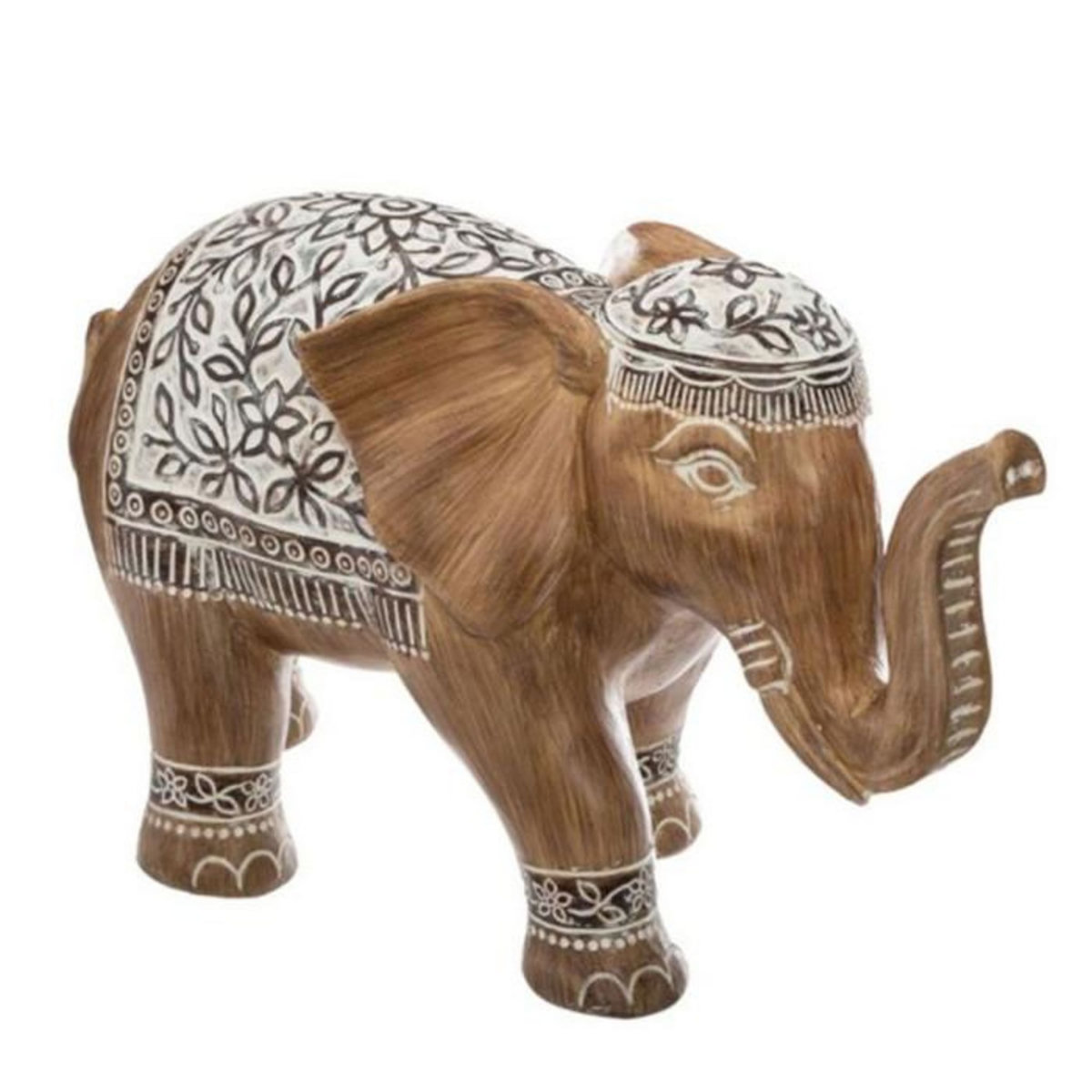 ATMOSPHERA Statue Déco en Résine  Eléphant  11cm Naturel