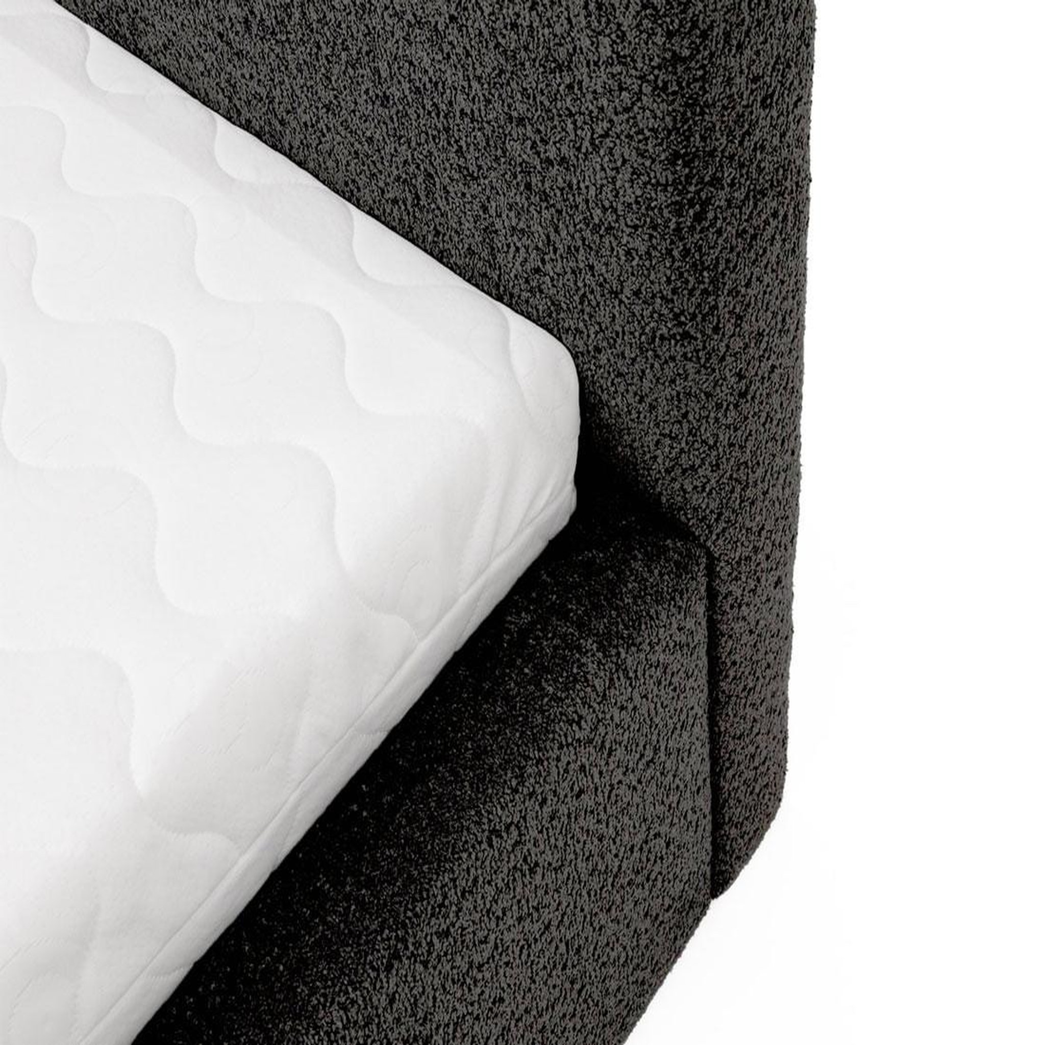 Voir la diapositive 4 : BEST MOBILIER Orane - lit coffre - 160x200 cm - en tissu bouclette