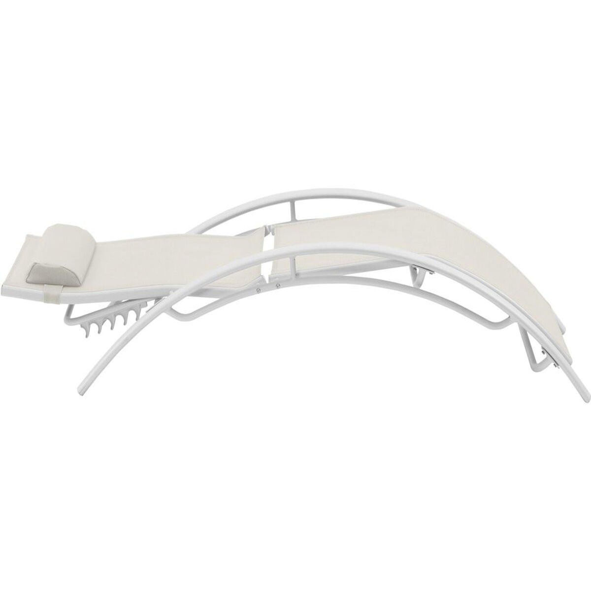 Habitat et Jardin Bain de soleil en aluminium  Beauty  - Phoenix - Ecru - Lot de 2