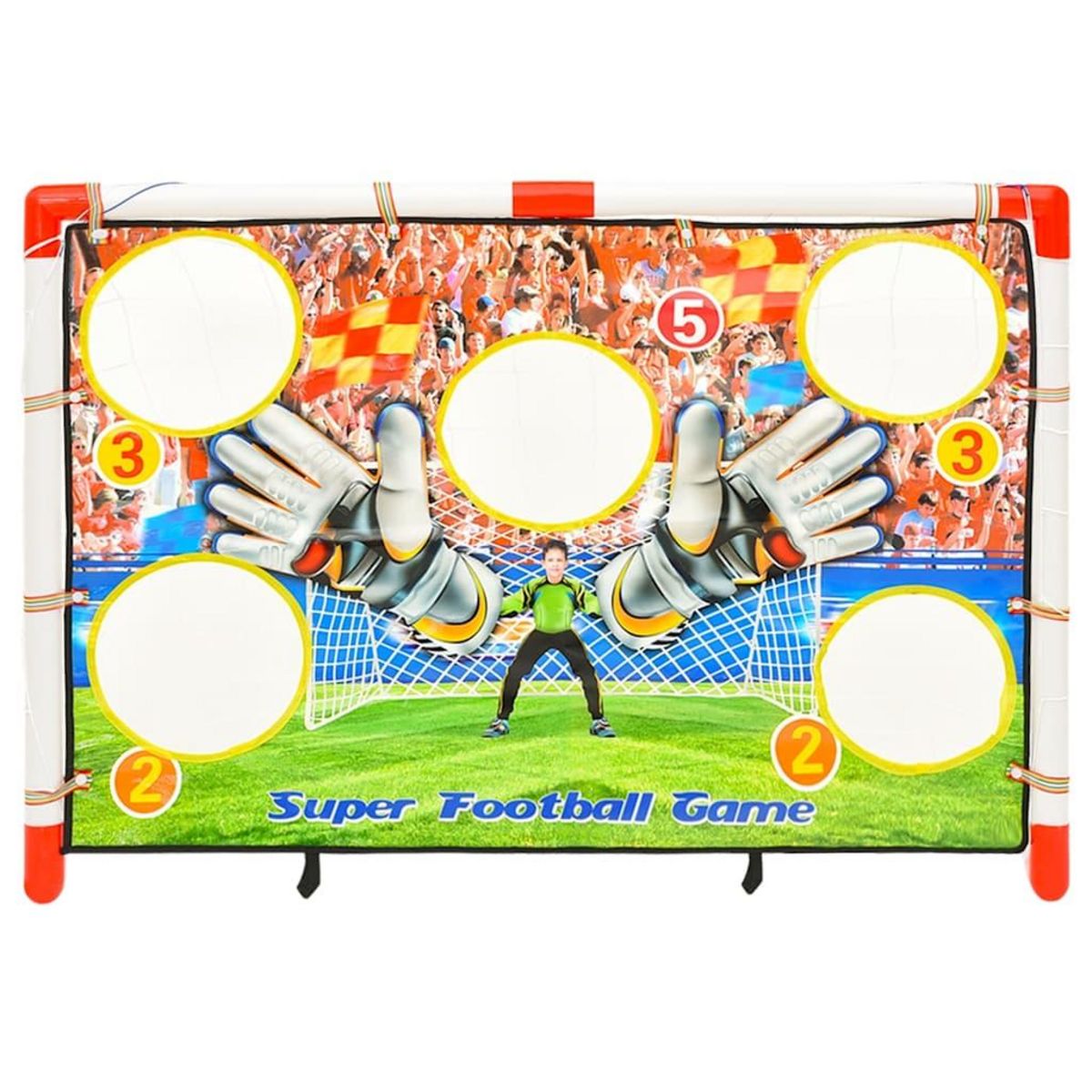 VIDAXL Ensemble de buts de football enfant avec panneau 120x51x77,5 cm