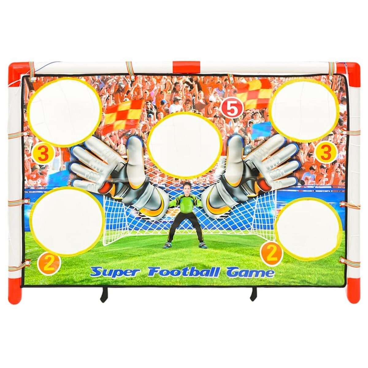 VIDAXL Ensemble de buts de football enfant avec panneau 120x51x77,5 cm