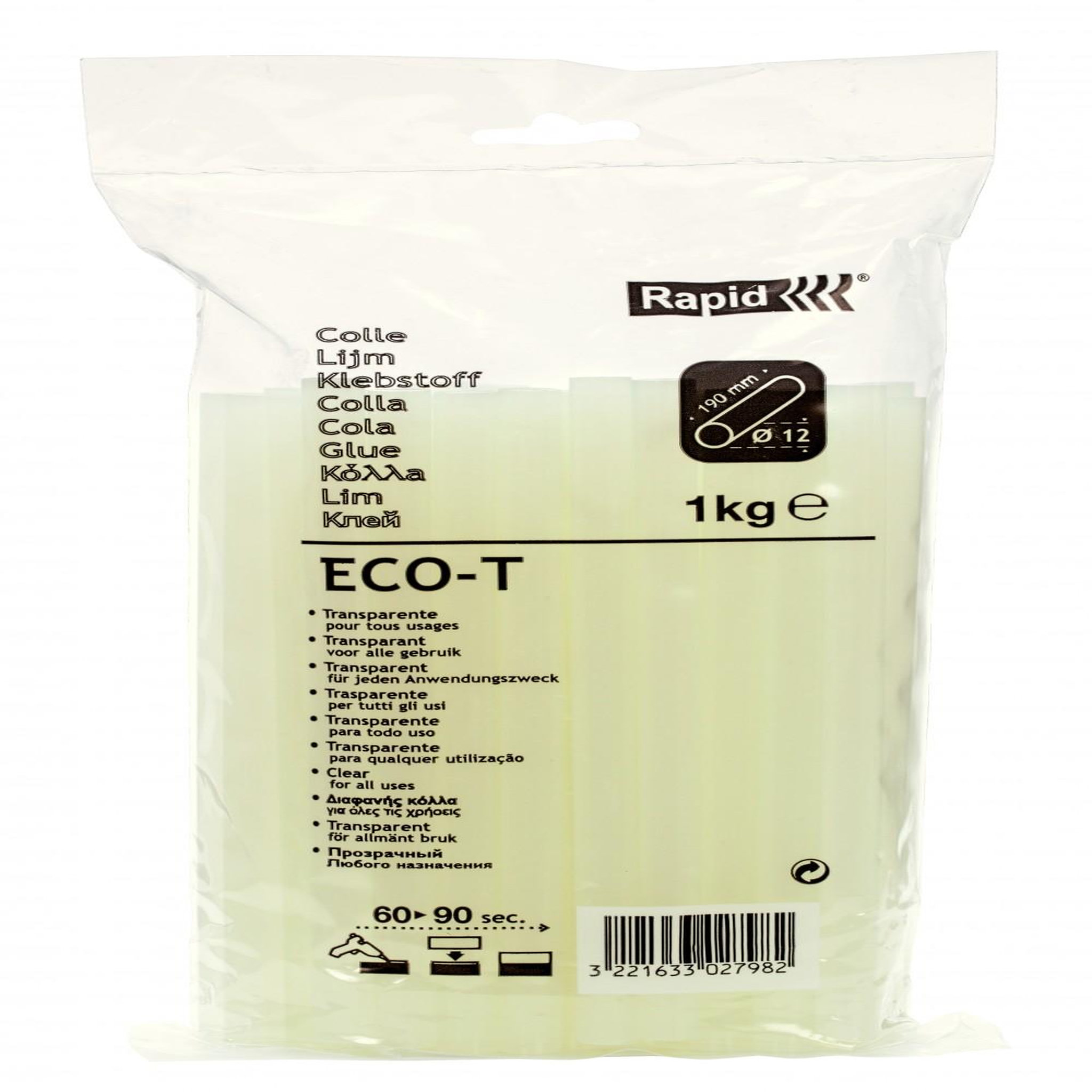 Rapid Sac de colle 1kg universelle, transparente RAPID Pro-t