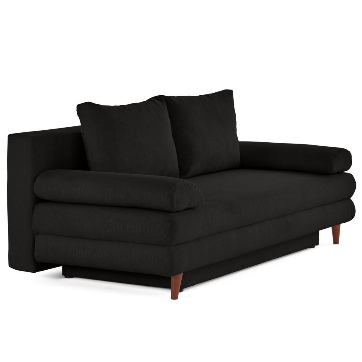 BEST MOBILIER Wonder - canapé 3 places convertible avec coffre en velours côtelé