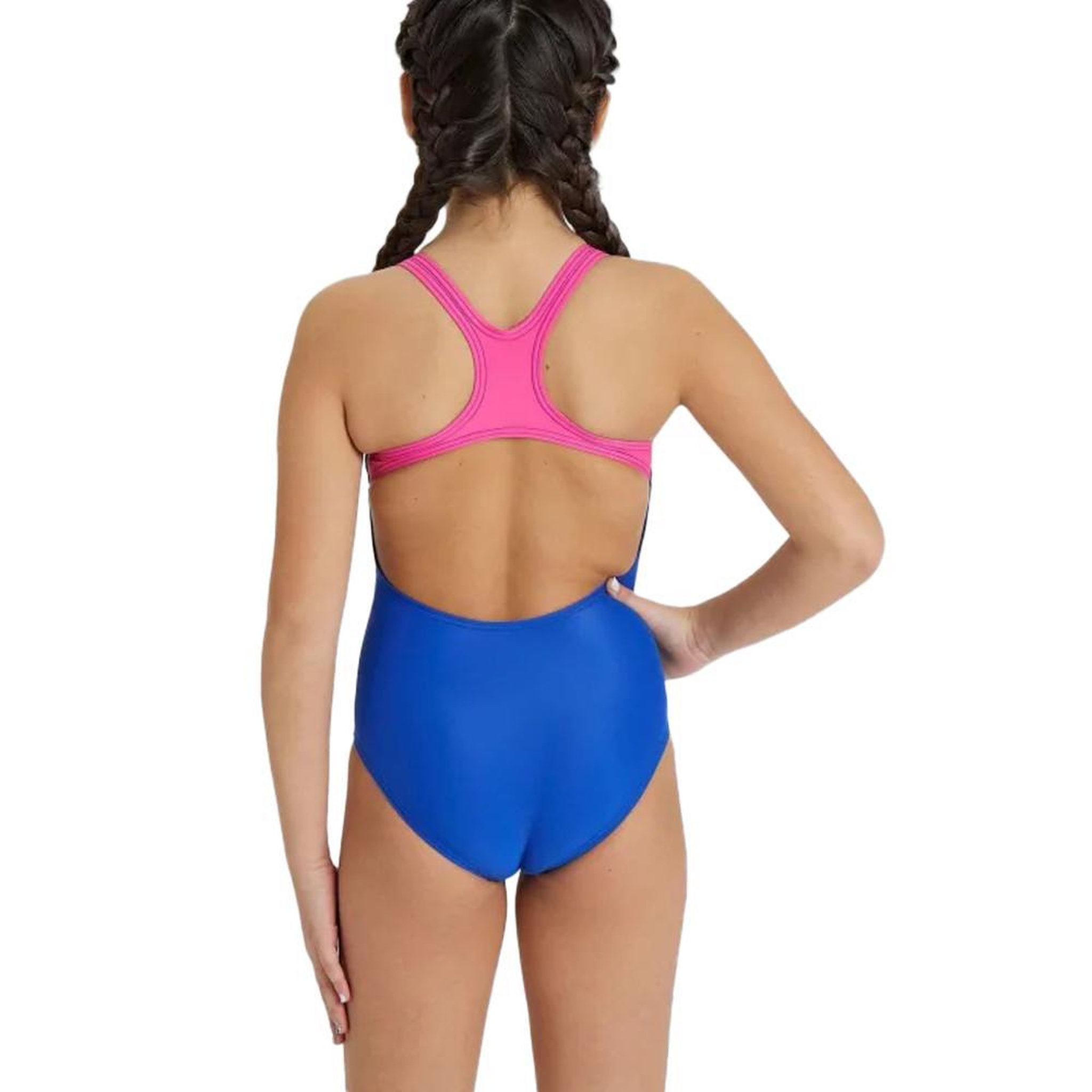 Voir la diapositive 2 : ARENA Maillot de bain 1 pièce Bleu/Vert Fille Arena Pro Placement