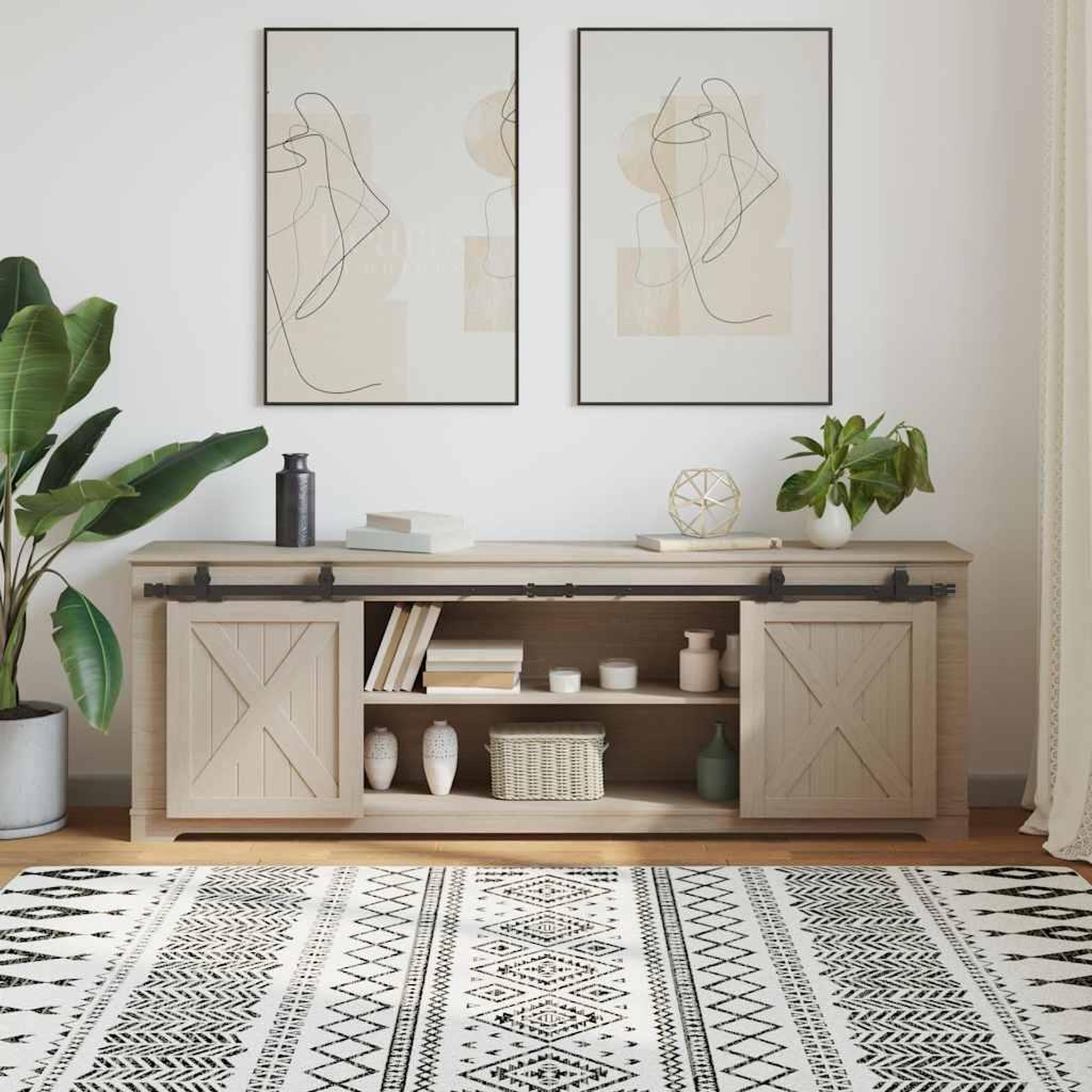 Voir la diapositive 3 : VIDAXL Kit de porte d'armoire coulissante 183 cm acier au carbone
