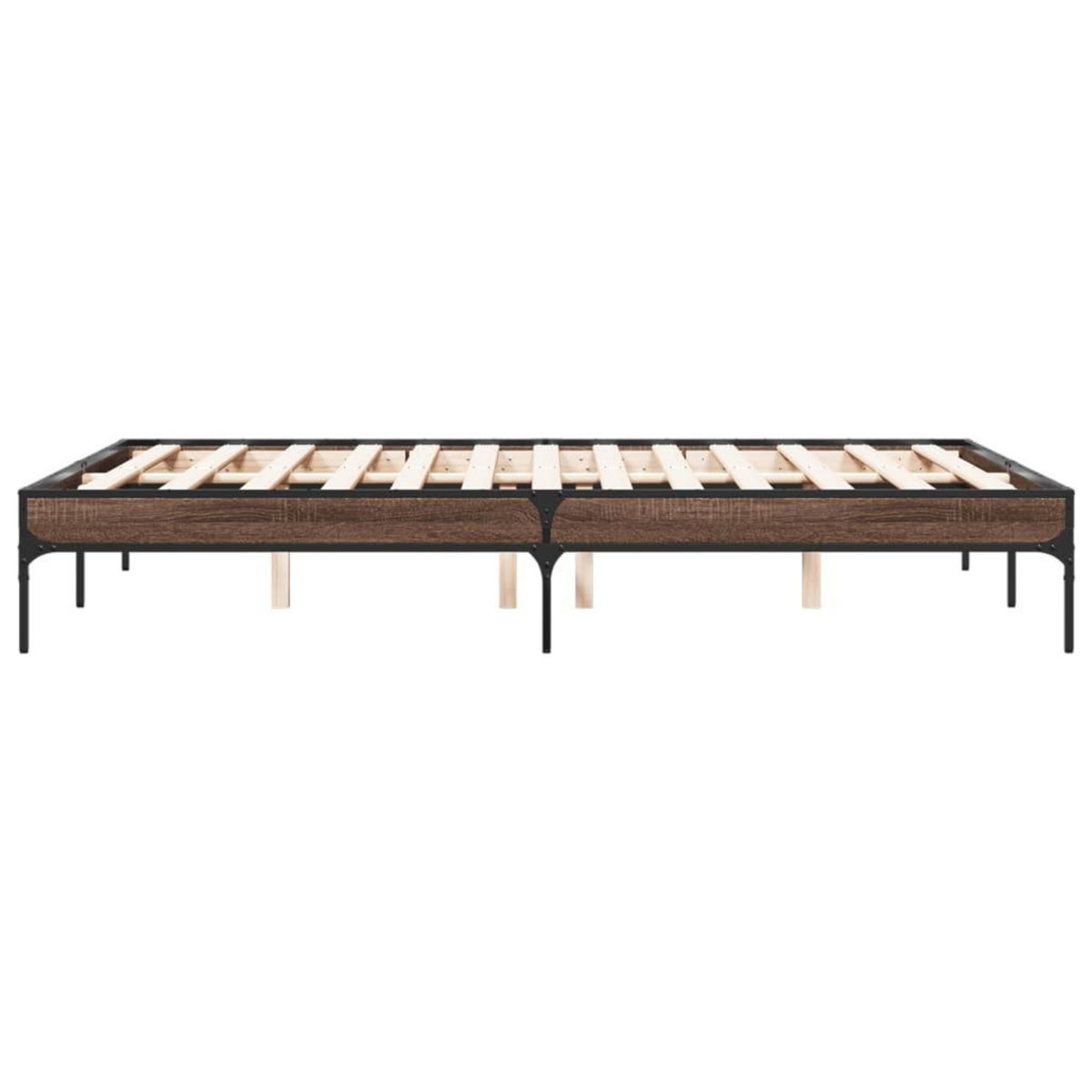 VIDAXL Cadre de lit sans matelas chene marron 140x190 cm