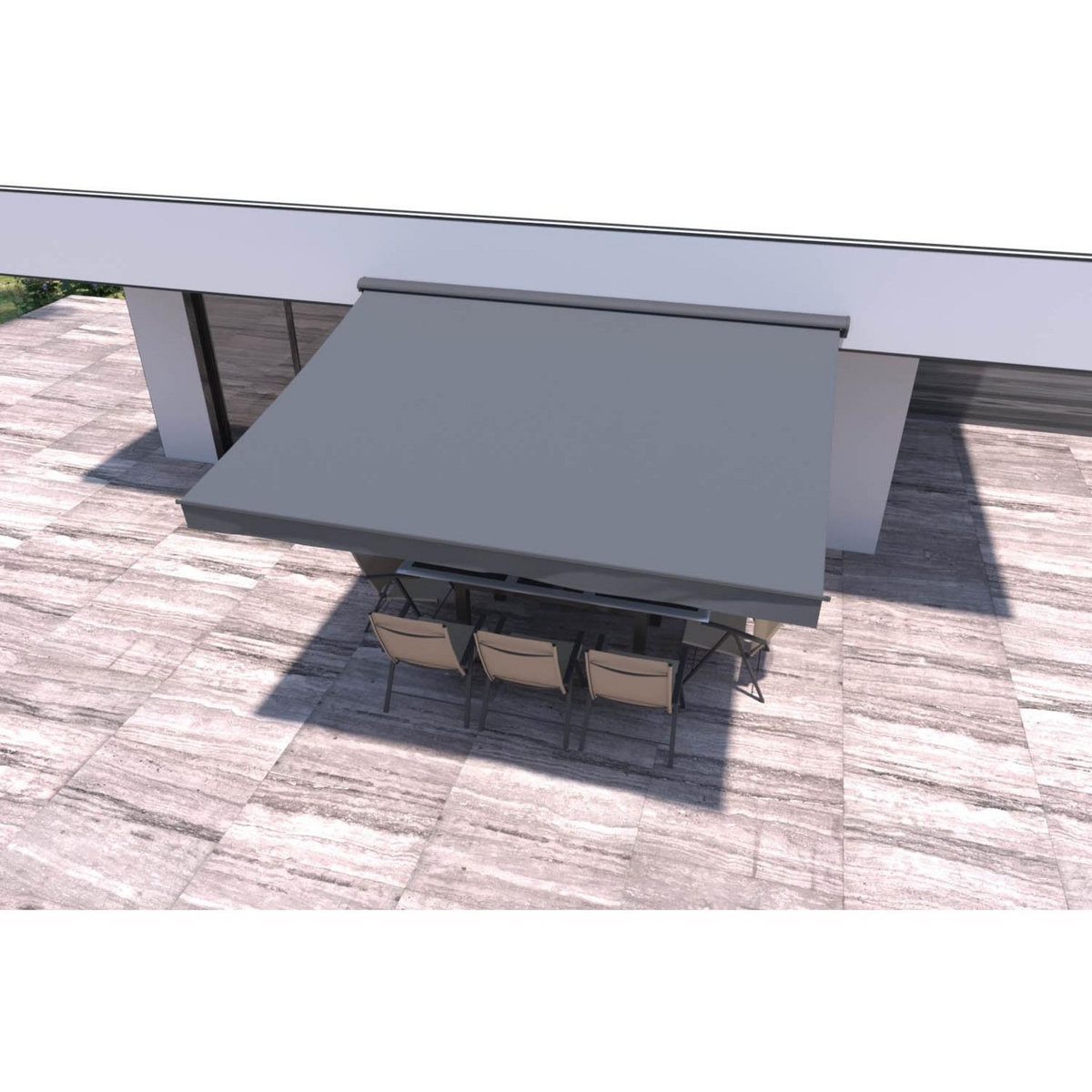 CONCEPT USINE Store banne 4 x 3 m gris LOZIO