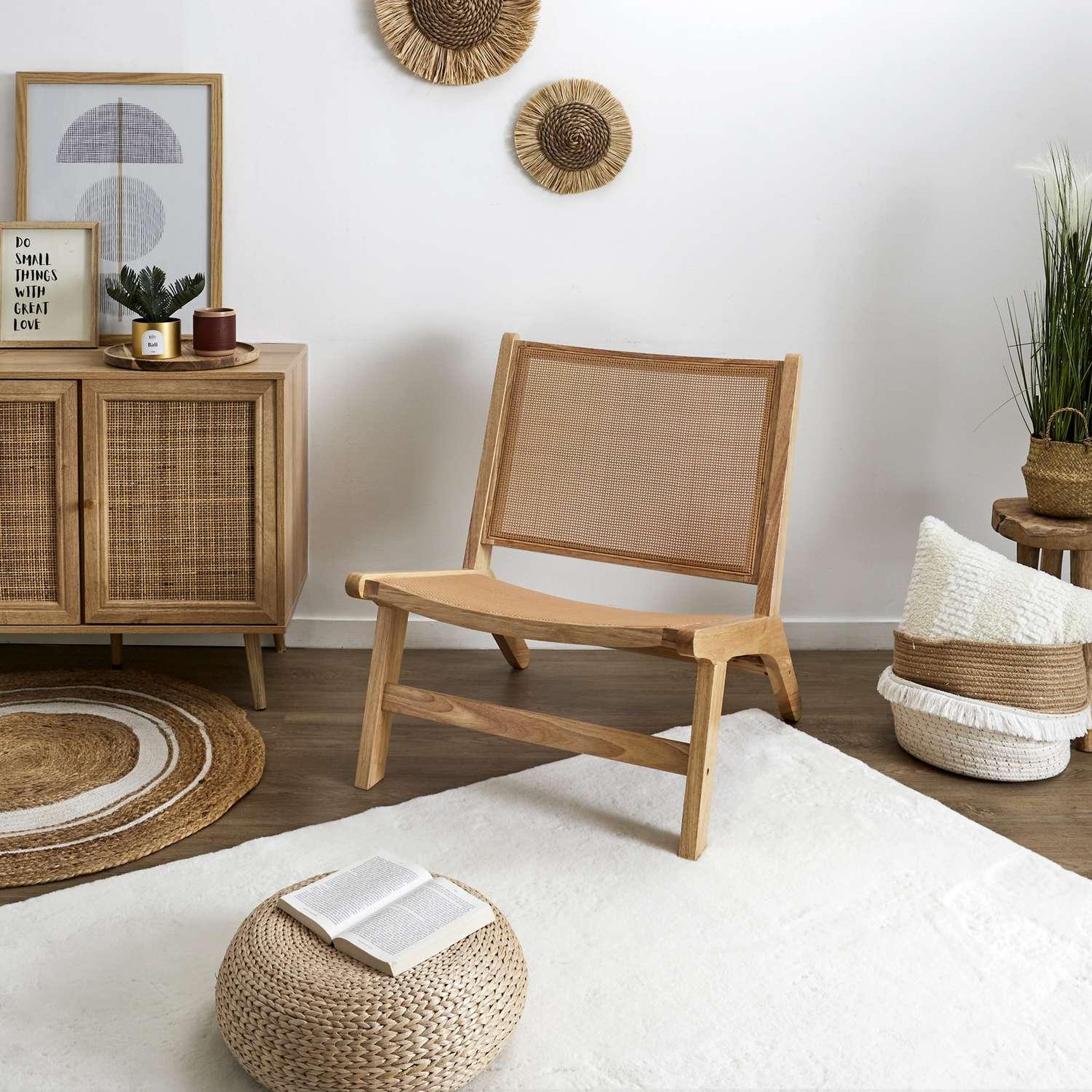 Voir la diapositive 5 : The Home Deco Factory Fauteuil bali en cannage - marron