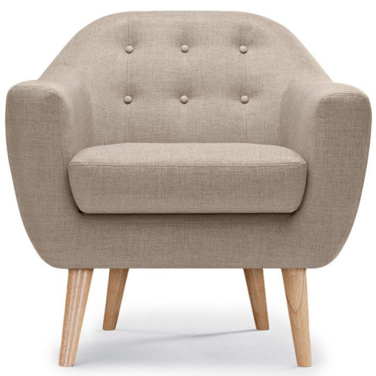Paris Prix Fauteuil Scandinave Tissu  Lopy  78cm Beige