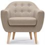 Voir la diapositive 2 : Paris Prix Fauteuil Scandinave Tissu  Lopy  78cm Beige