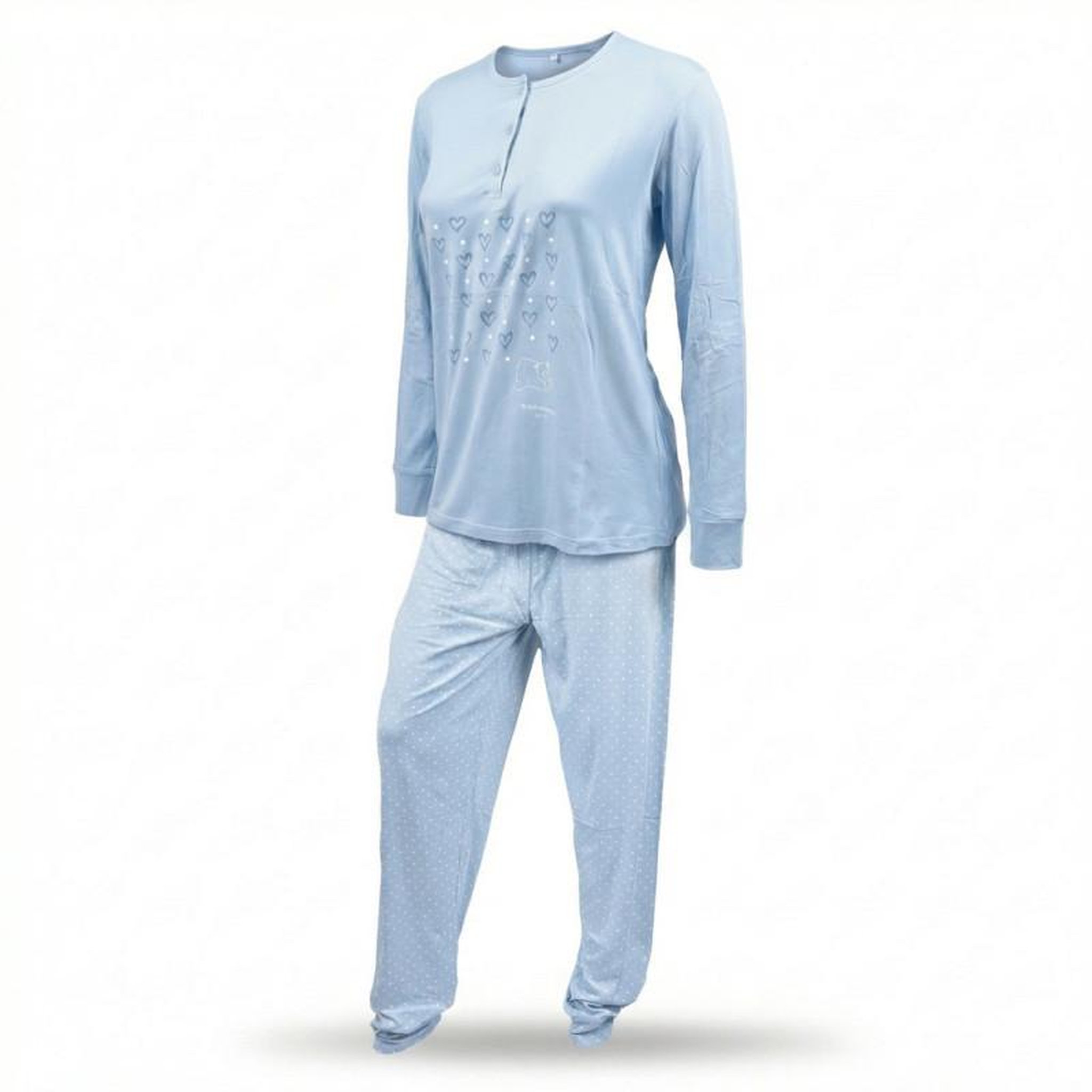 Voir la diapositive 1 : OZABI OZABI Ensemble Pyjama Long Femme Haut Manches Longues