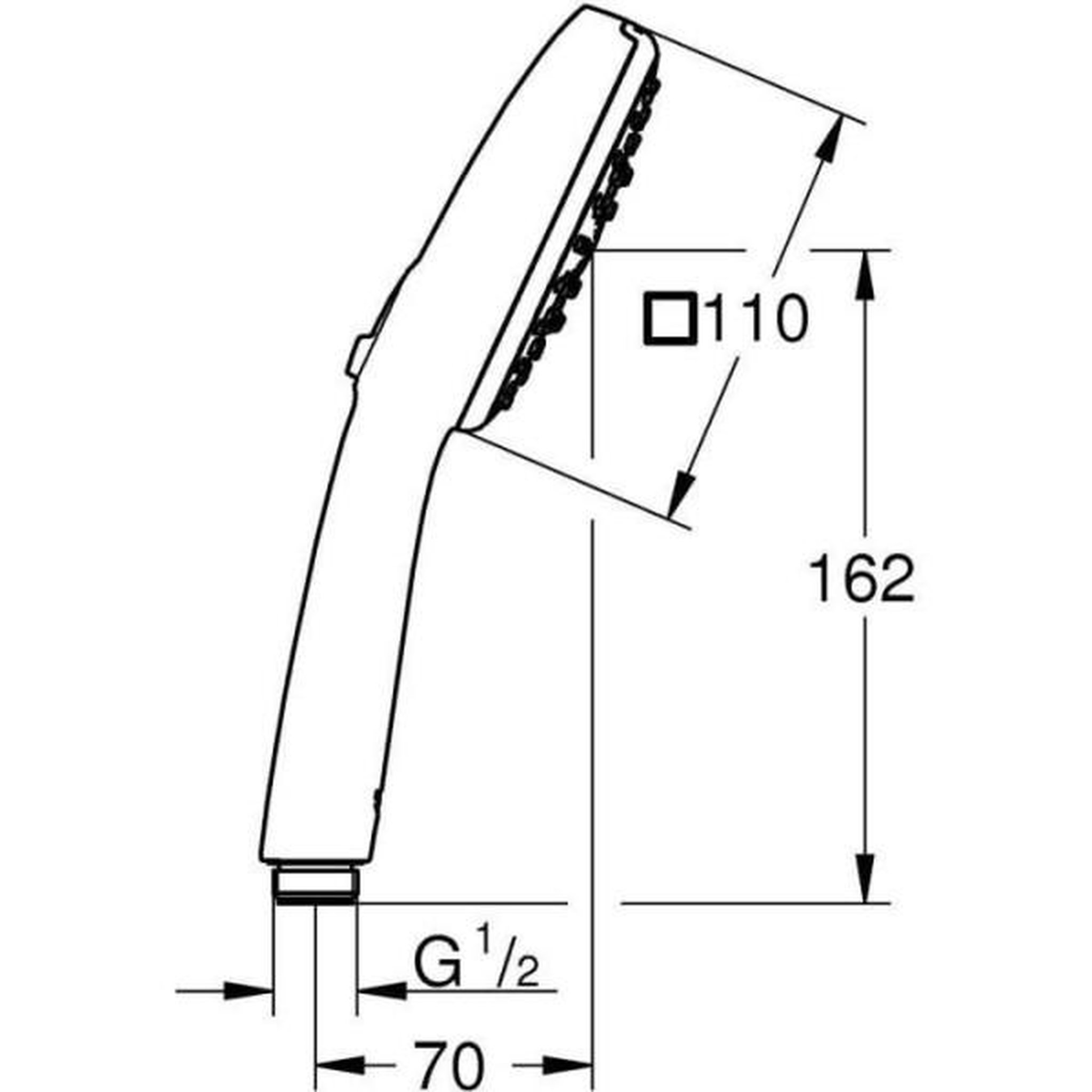 Voir la diapositive 3 : Grohe Pommeau de douche - GROHE Vitalio Comfort 110 26092001 - 3 jets (Pluie/Stimulant/Massage) - Sélection facile -Economie d'eau -C