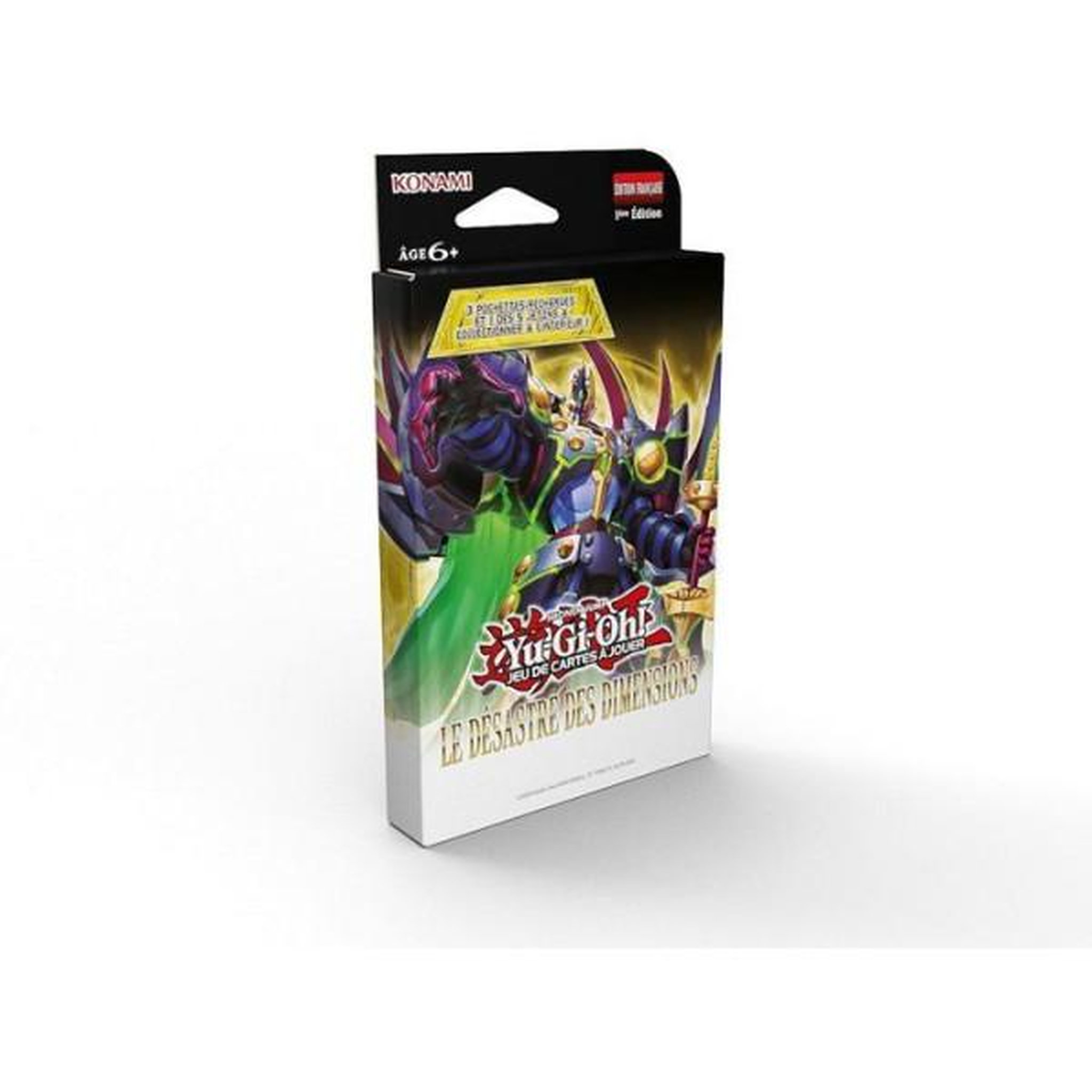 Konami Pack de 3 boosters - KONAMI - Yu-Gi-Oh! - Le Désastre des Dimensions - 28 cartes dont 1 carte jeton exclusive - Des 6 ans