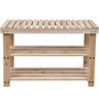 Voir la diapositive 3 : VIDAXL Etagere a chaussures 2 en 1 avec dessus banc 2 pcs Bois massif