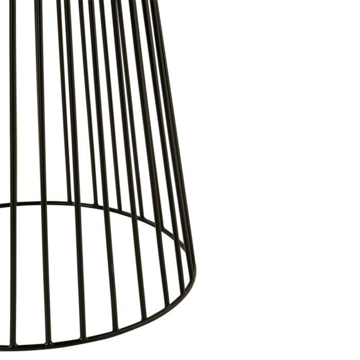 Paris Prix Table à Manger Ronde en Métal  Darren  120cm Noir