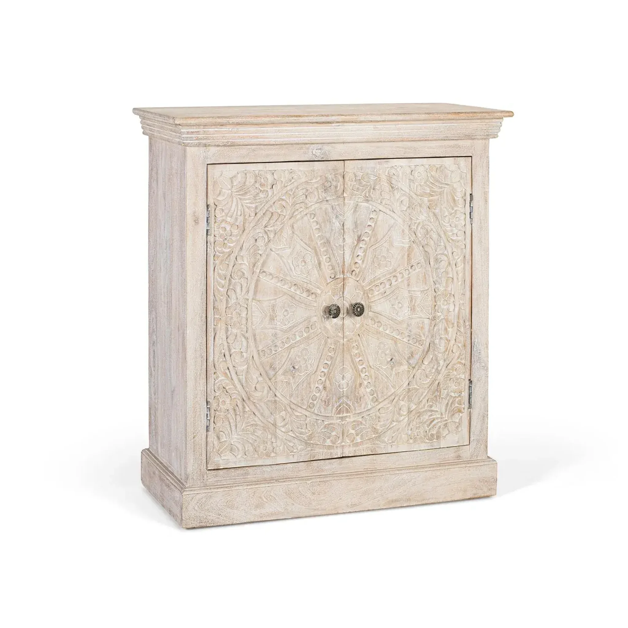 Voir la diapositive 2 : GINER Y COLOMER SL Buffet en bois de manguier 90cm style ethnique colonial sculpté