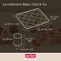 Voir la diapositive 4 : ZENKER Moule à gâteaux individuels 9 empreintes avec couvercle 29 x 29 cm Zenker Bake Click and Go