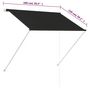Voir la diapositive 6 : VIDAXL Auvent retractable 100x150 cm Anthracite