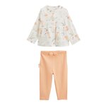 Petit Béguin Ensemble bébé blouse en gaze de coton et legging Sierra. Coloris disponibles : Rose