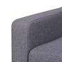Voir la diapositive 5 : VIDAXL Canape a 2 places Tissu Gris
