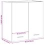 Voir la diapositive 6 : VIDAXL Armoire suspendue Chene sonoma 60x31x60 cm Agglomere