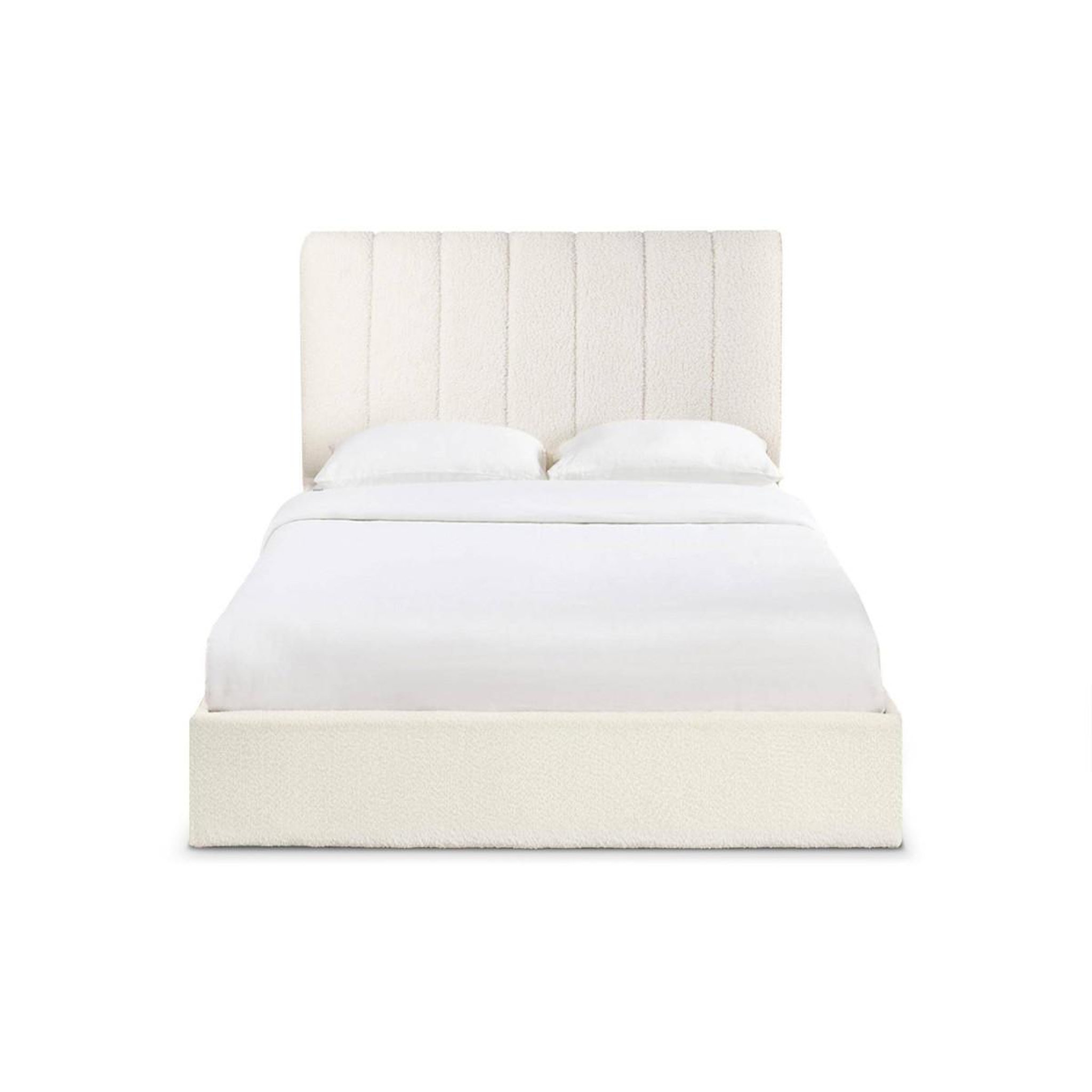 Voir la diapositive 2 : Paris Prix Lit coffre design bouclette  songa  140x190cm beige
