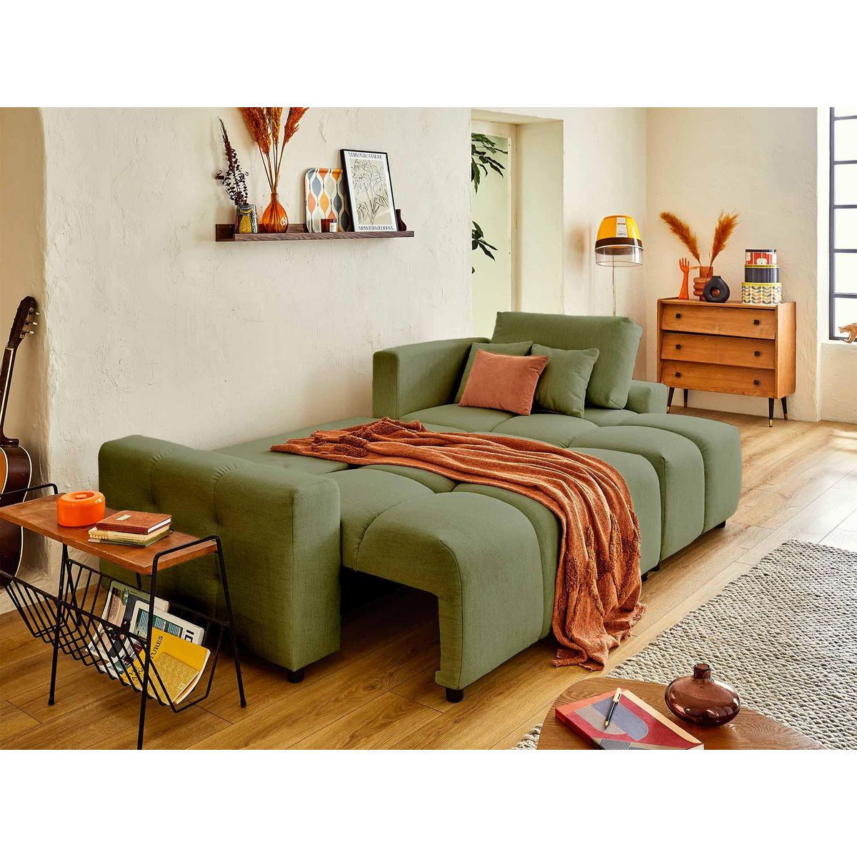 LISA DESIGN Crocus - canapé d'angle réversible - 4 places - convertible avec coffre - en tissu